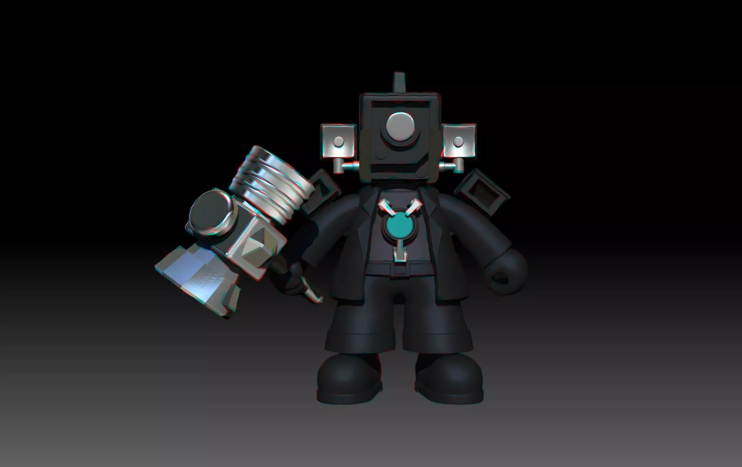 Titan Cameraman 3D print Action Doll  3D print model_3