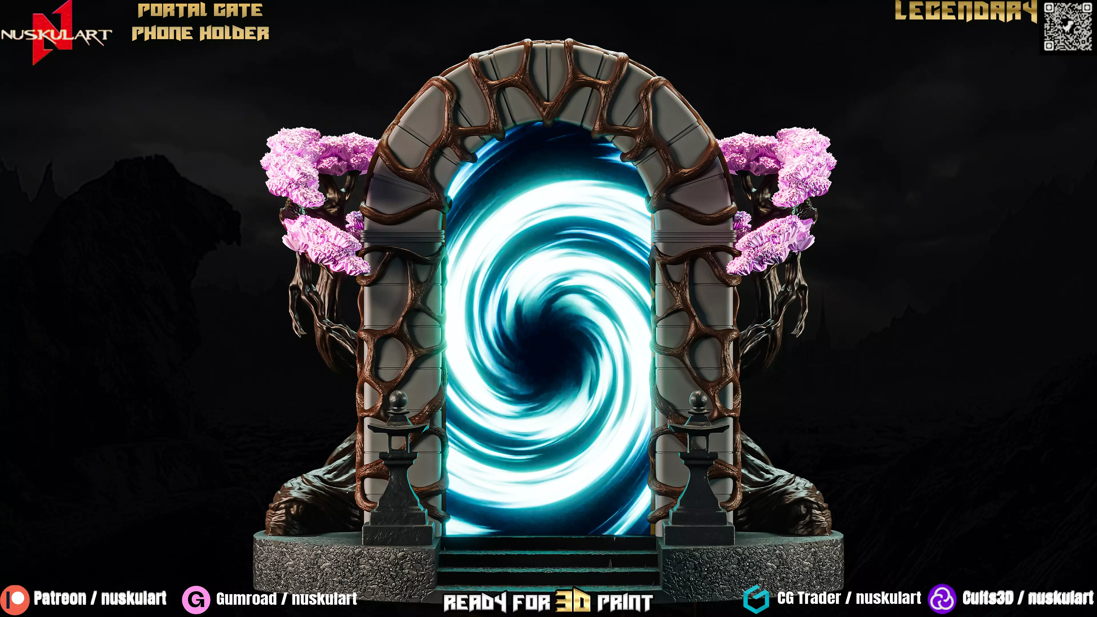 Portal Gate Phone Holder - 3D Printing Legendary 3D print model_7