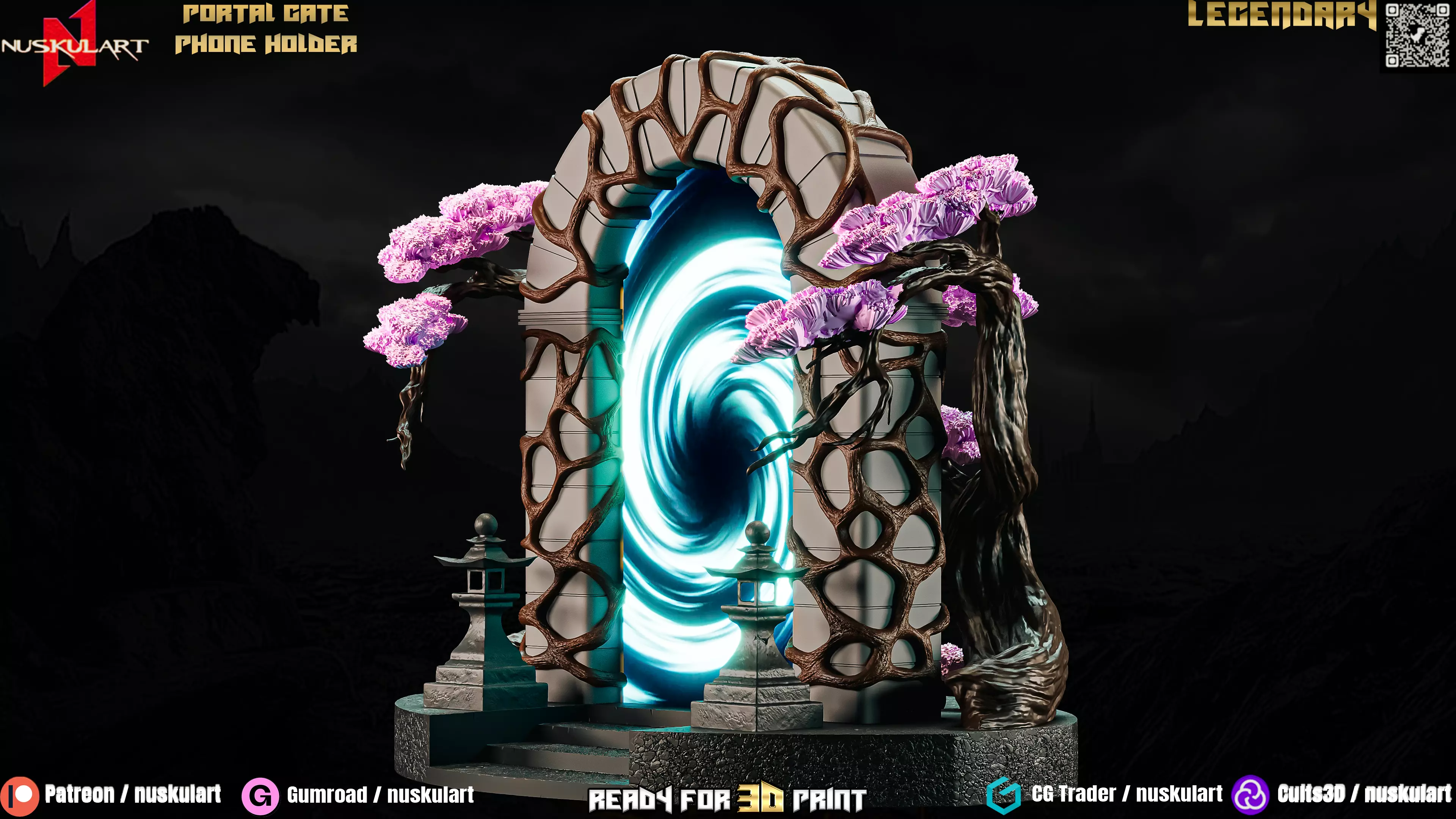 Portal Gate Phone Holder - 3D Printing Legendary 3D print model_8