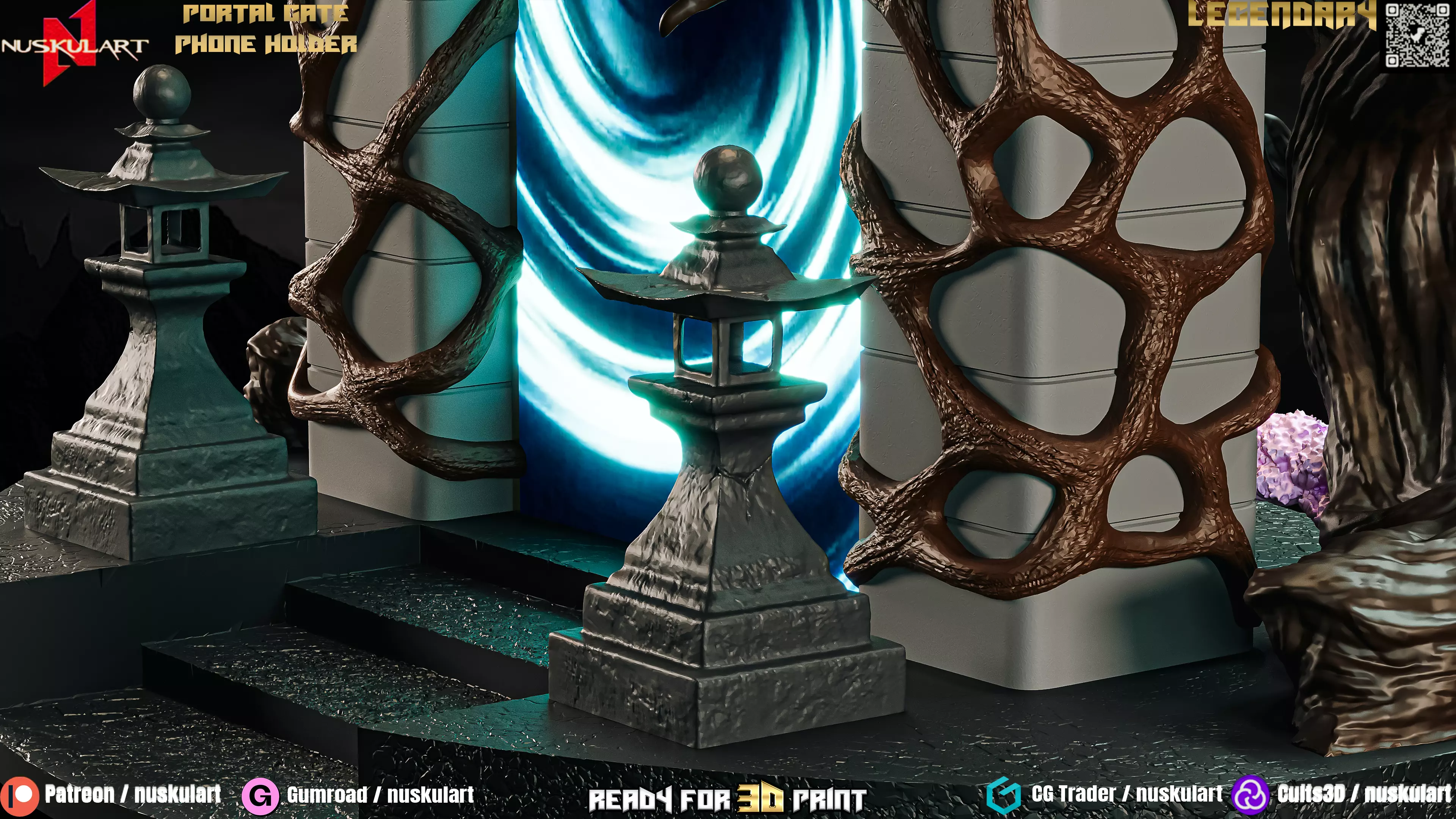 Portal Gate Phone Holder - 3D Printing Legendary 3D print model_3