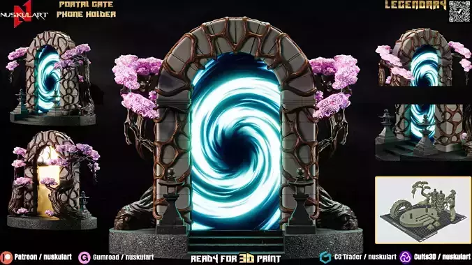 Portal Gate Phone Holder - 3D Printing Legendary 3D print model