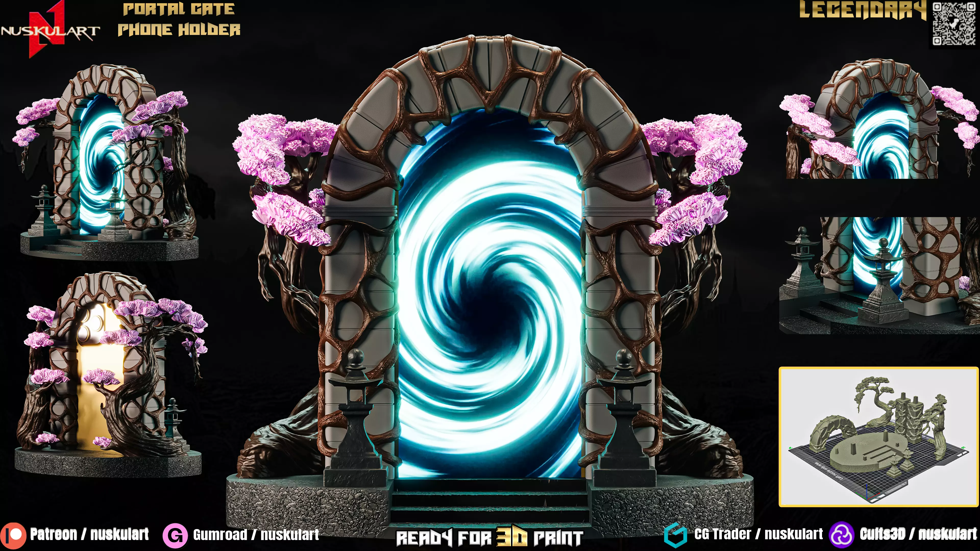 Portal Gate Phone Holder - 3D Printing Legendary 3D print model_0