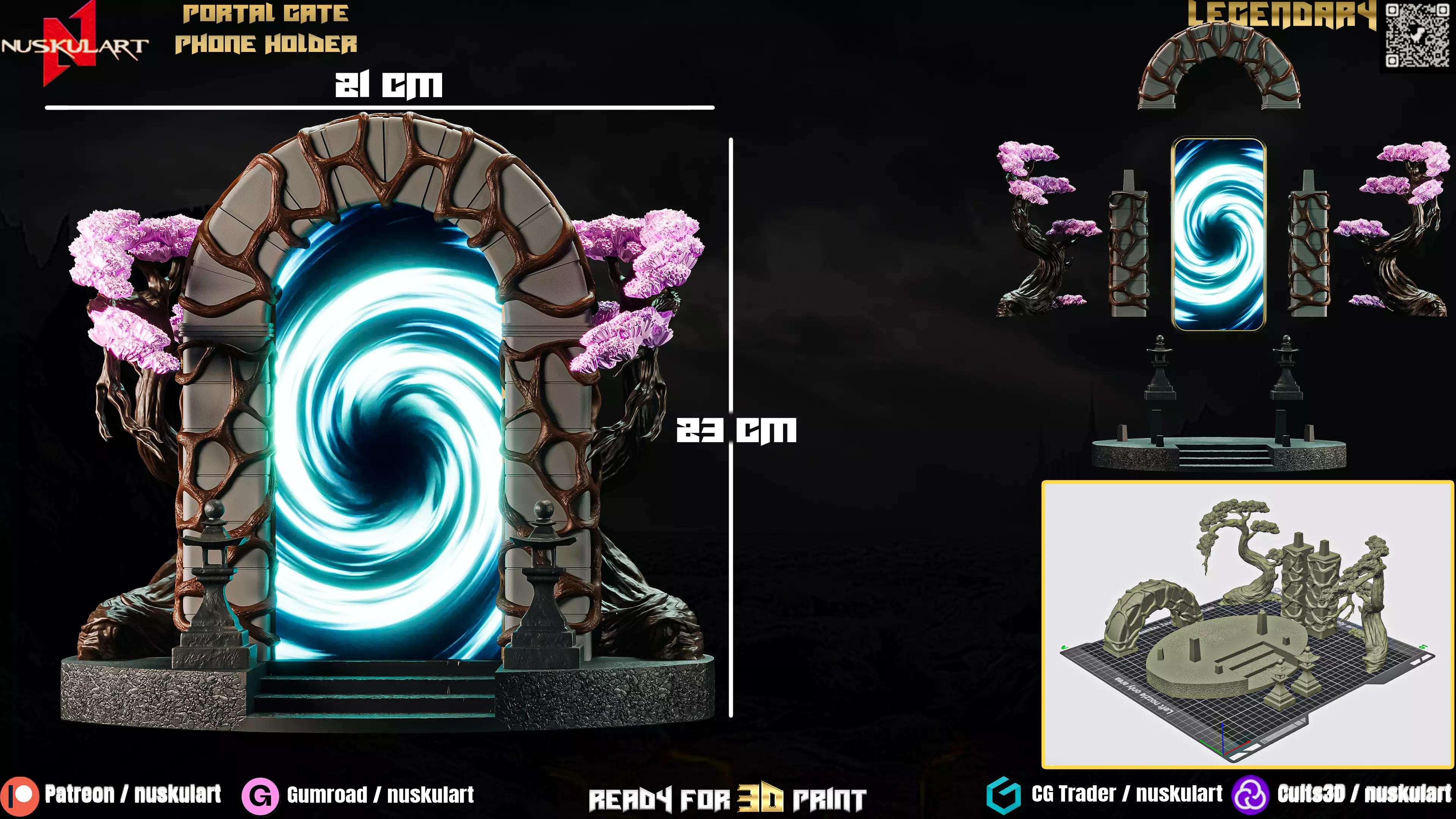 Portal Gate Phone Holder - 3D Printing Legendary 3D print model_2