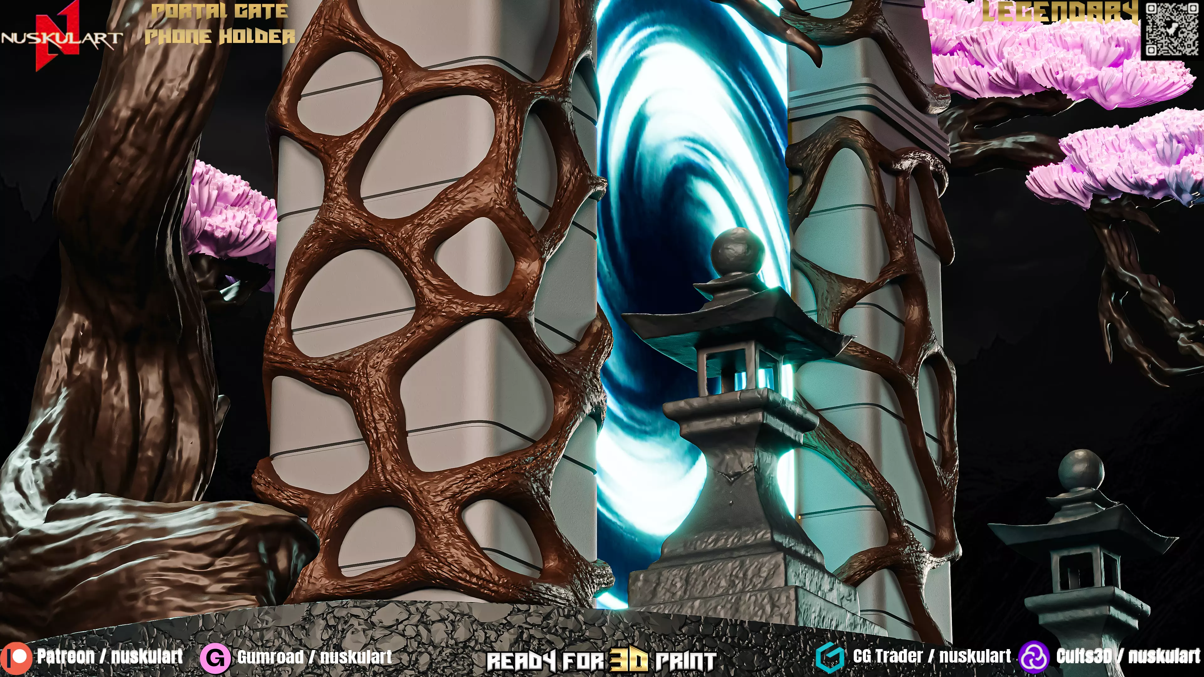 Portal Gate Phone Holder - 3D Printing Legendary 3D print model_5