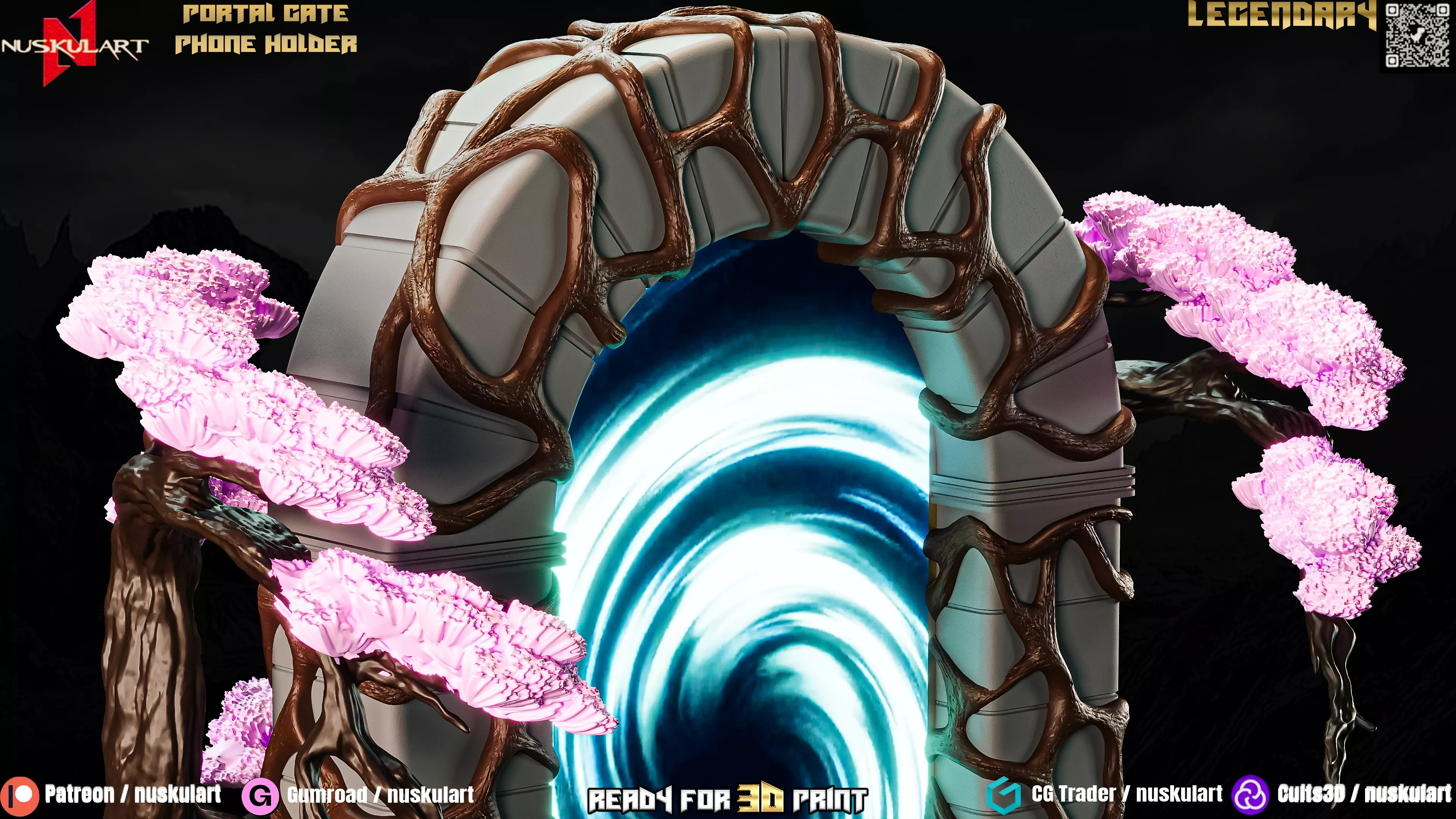 Portal Gate Phone Holder - 3D Printing Legendary 3D print model_4