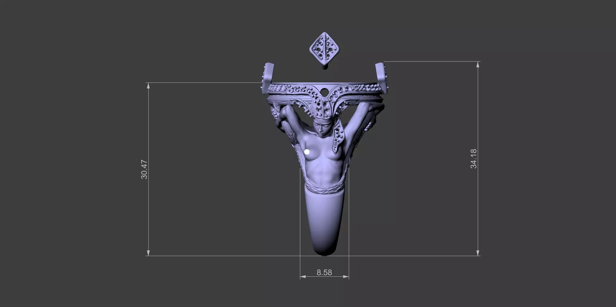 Versailles Legacy Ring 3D print model_3