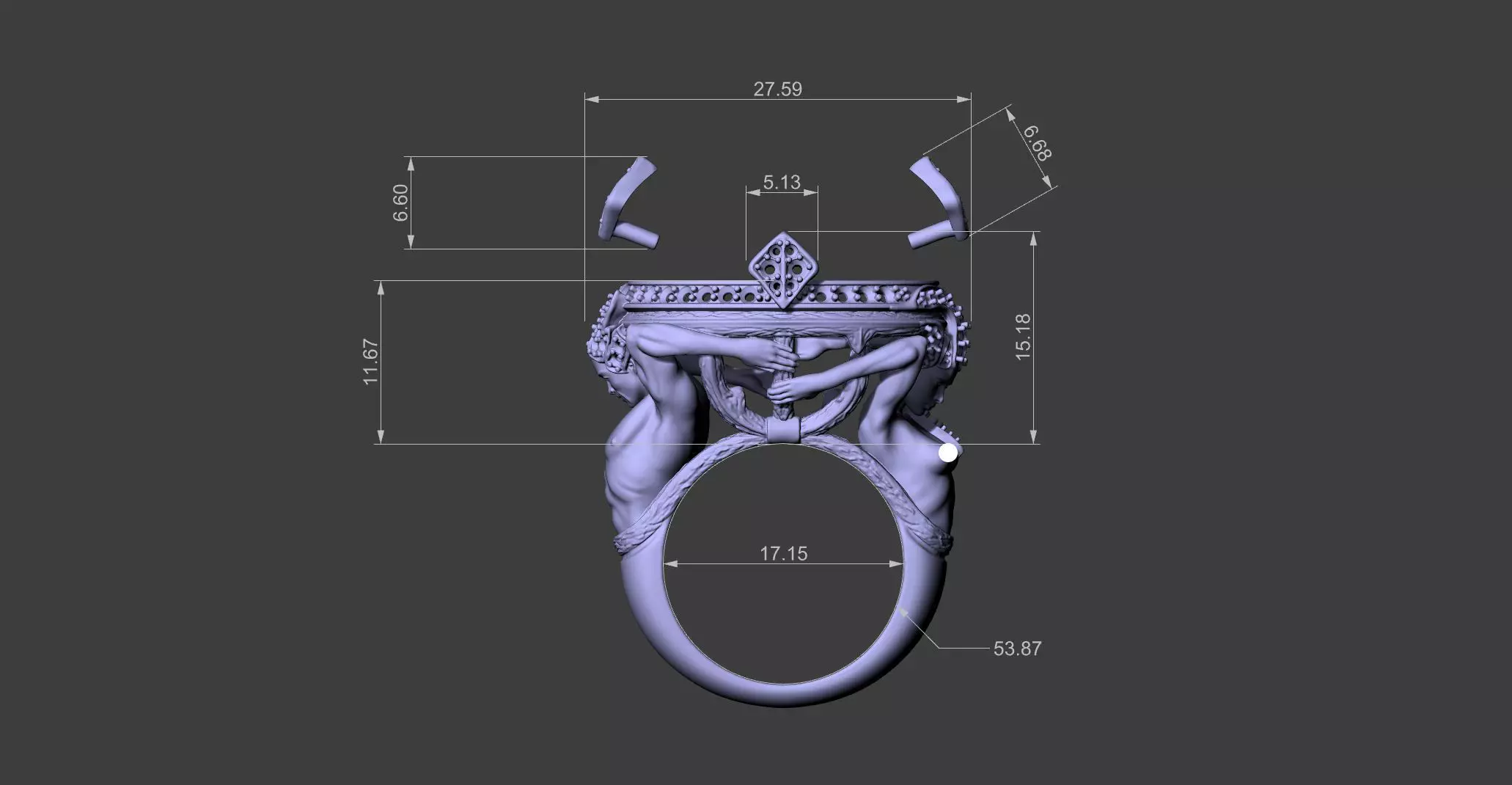 Versailles Legacy Ring 3D print model_1