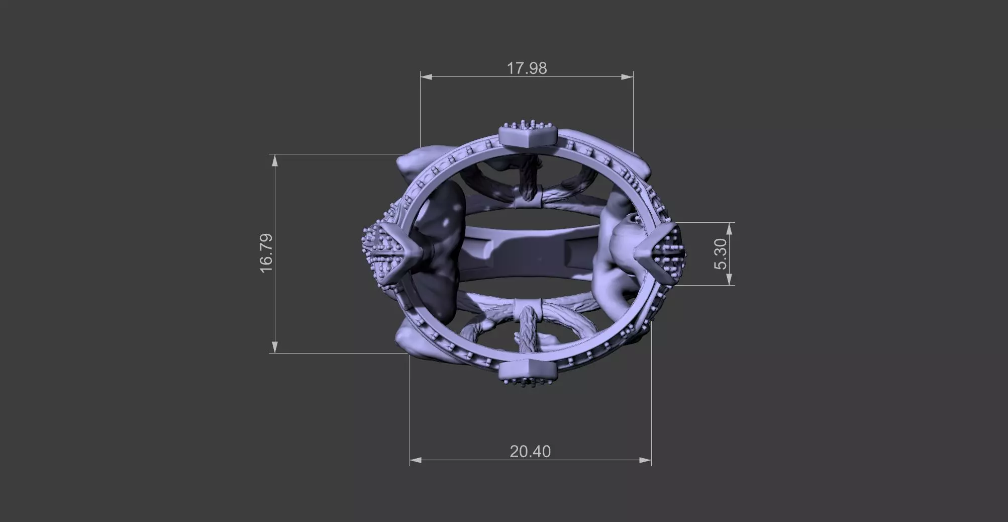Versailles Legacy Ring 3D print model_2