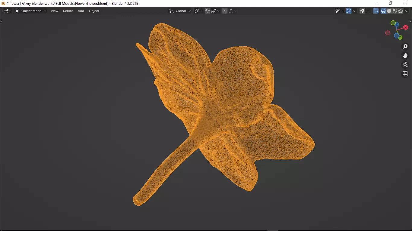 Flower Low-poly 3D model_38