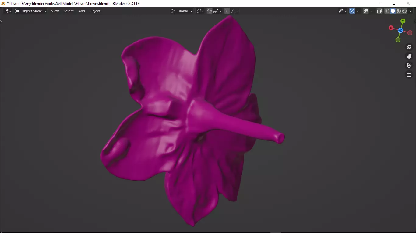 Flower Low-poly 3D model_31