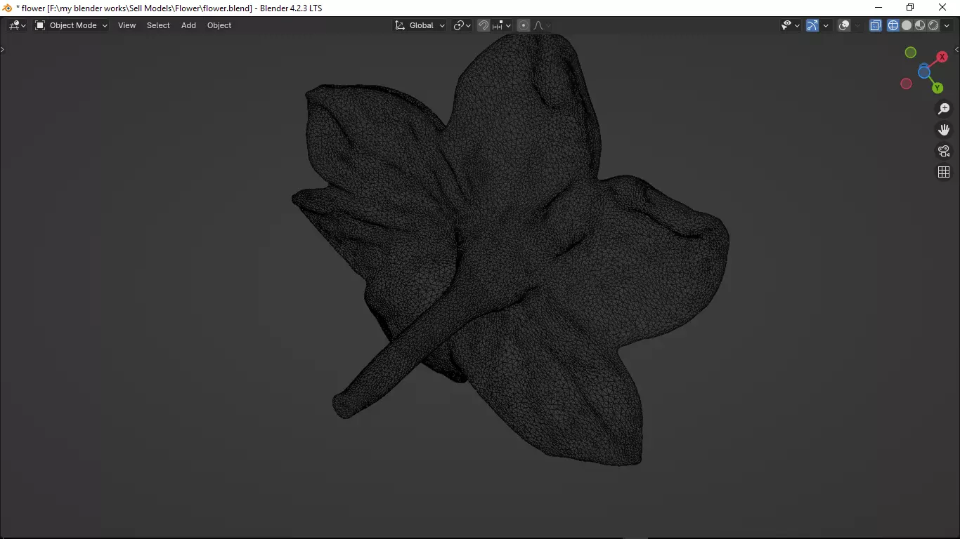 Flower Low-poly 3D model_36