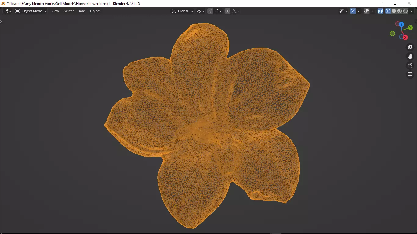 Flower Low-poly 3D model_37