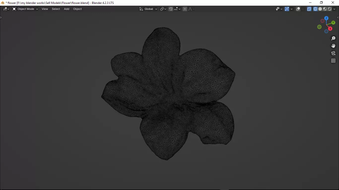 Flower Low-poly 3D model_35