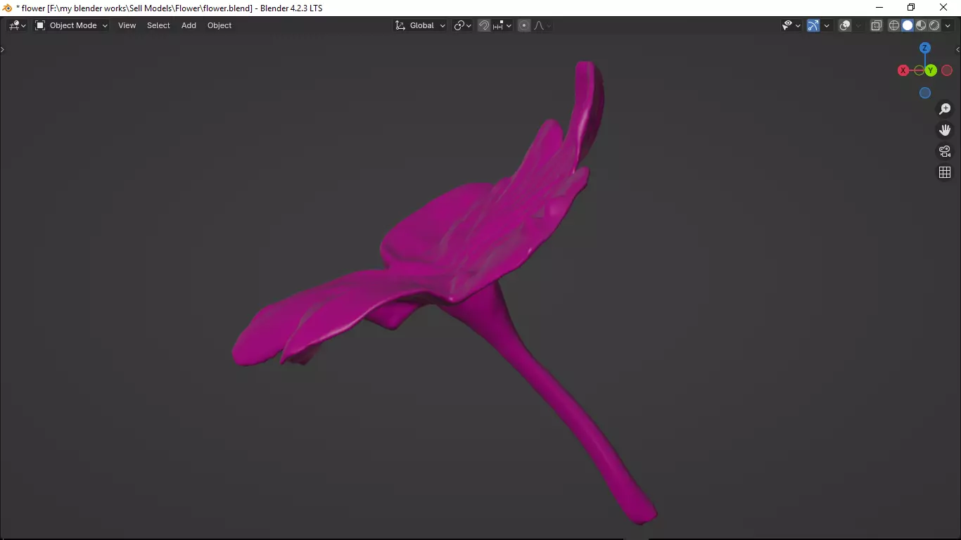 Flower Low-poly 3D model_28