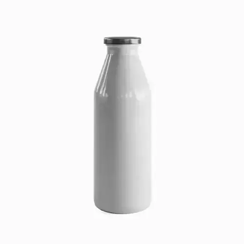 Milk Bottle Set Low-poly 3D model 2
