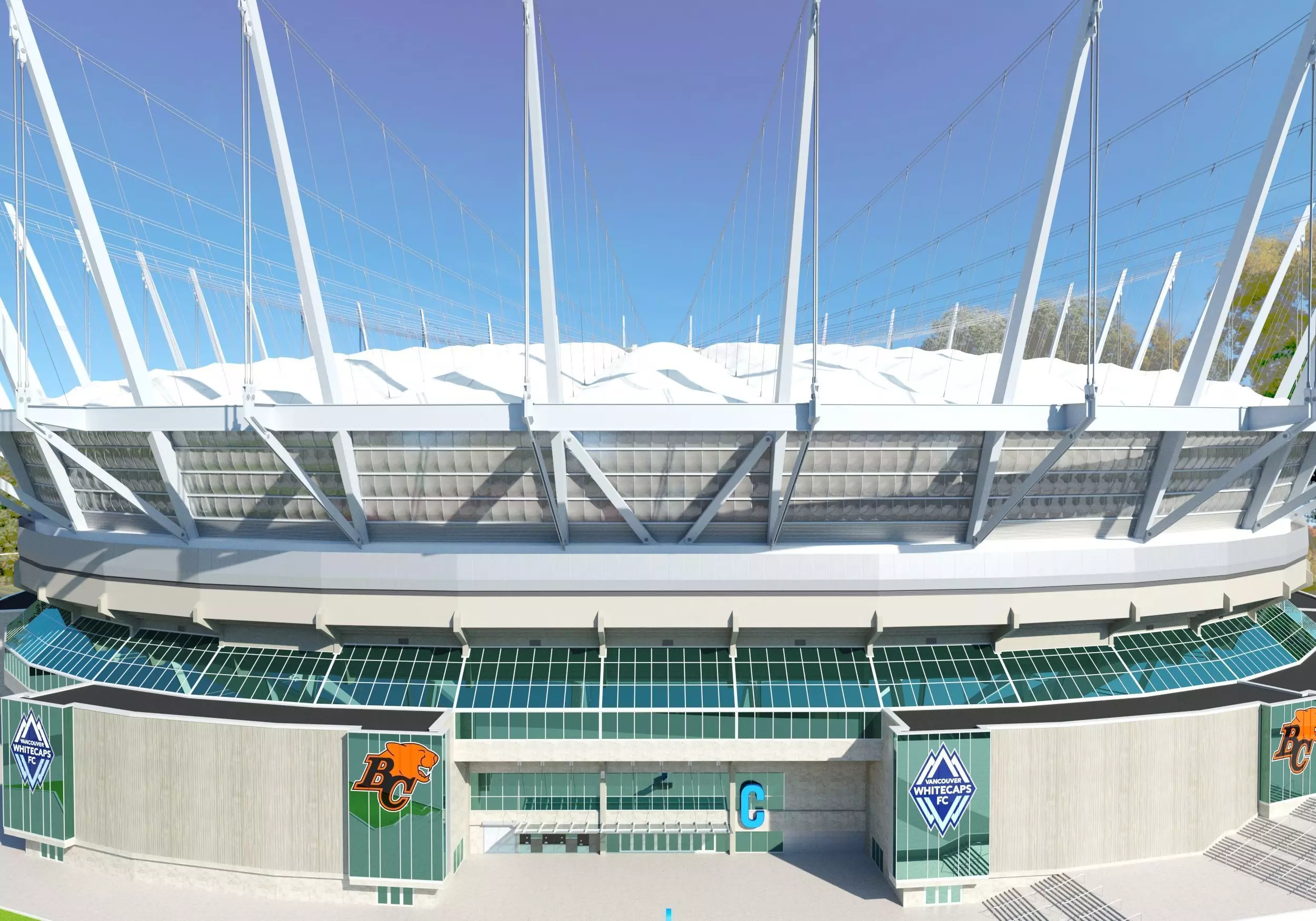 BC Place stadium 3D model_5