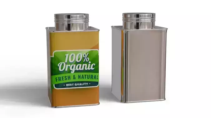 Square Aluminium food can tin