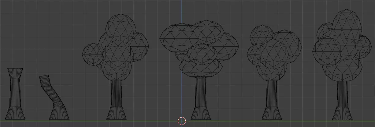 Stylised Low Poly Tree Set Low-poly 3D model_9