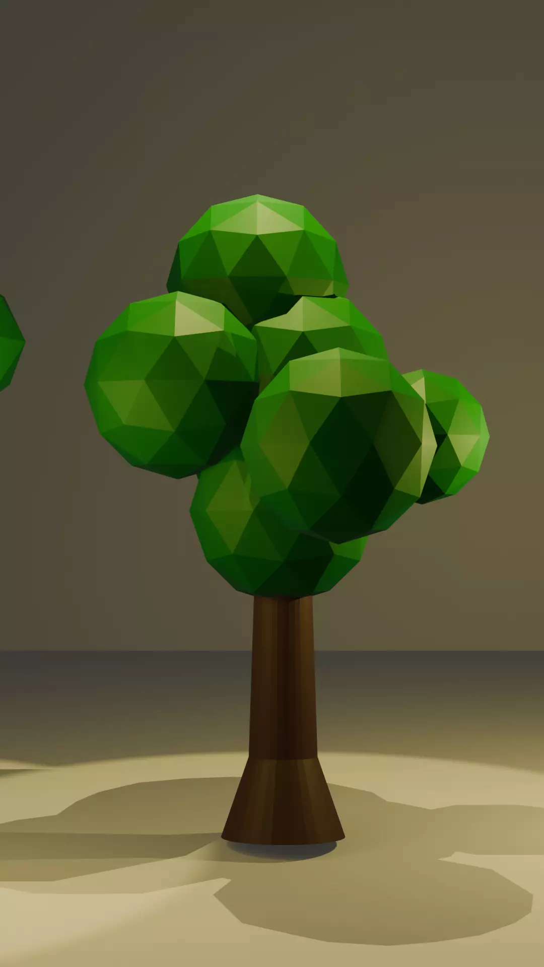 Stylised Low Poly Tree Set Low-poly 3D model_4