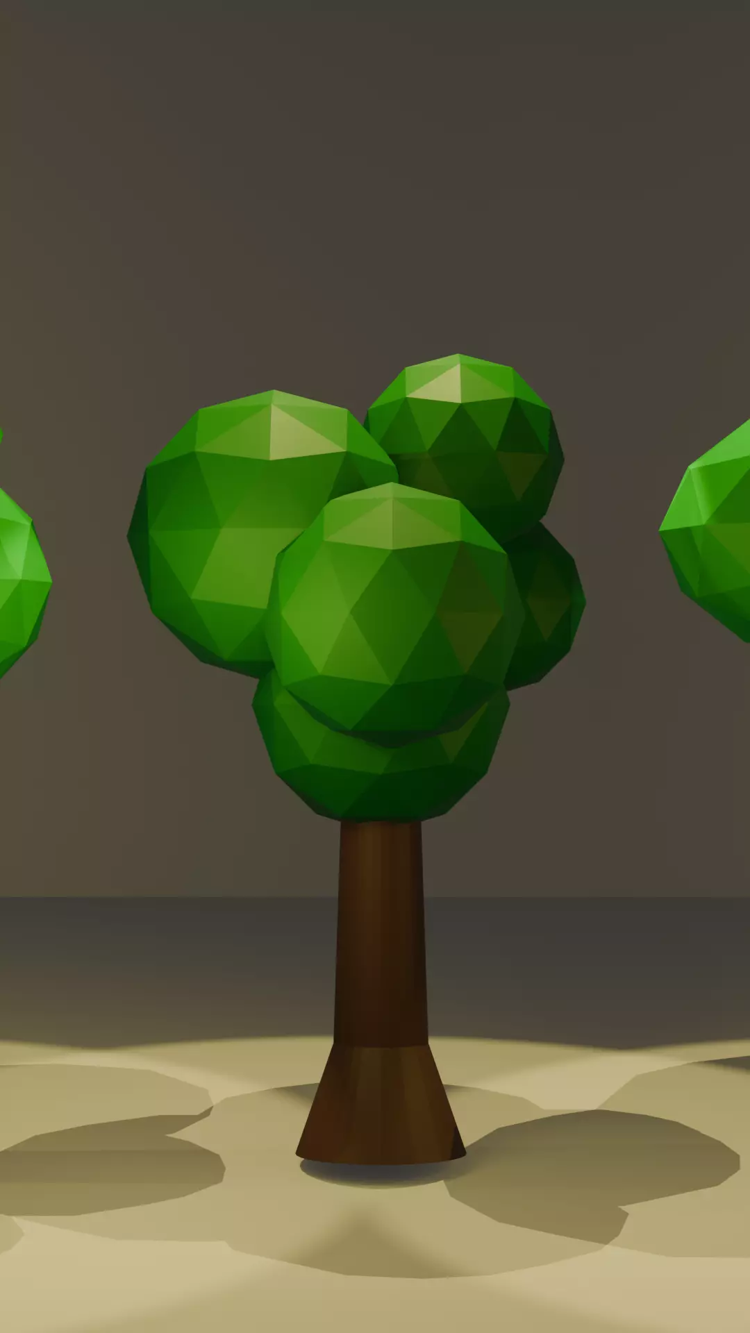 Stylised Low Poly Tree Set Low-poly 3D model_2