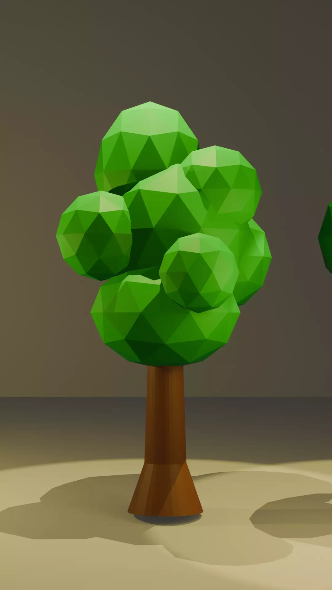 Stylised Low Poly Tree Set Low-poly 3D model_1