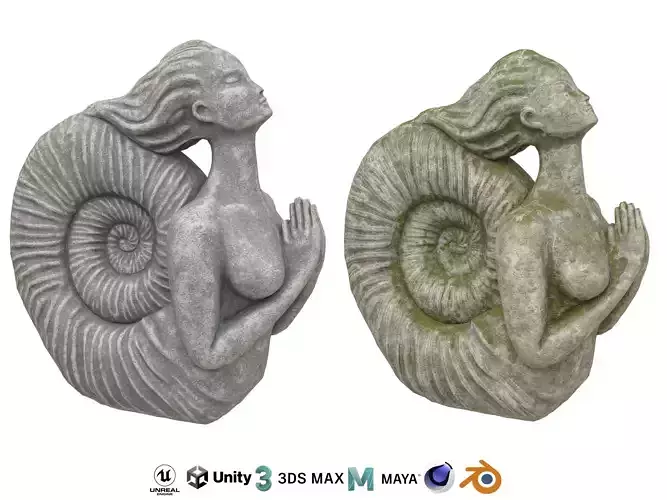 Siren stone statues