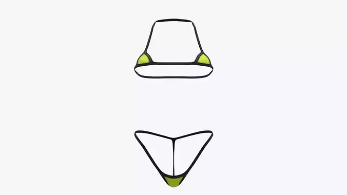 Swimsuit SMS 53 Low-poly 3D model