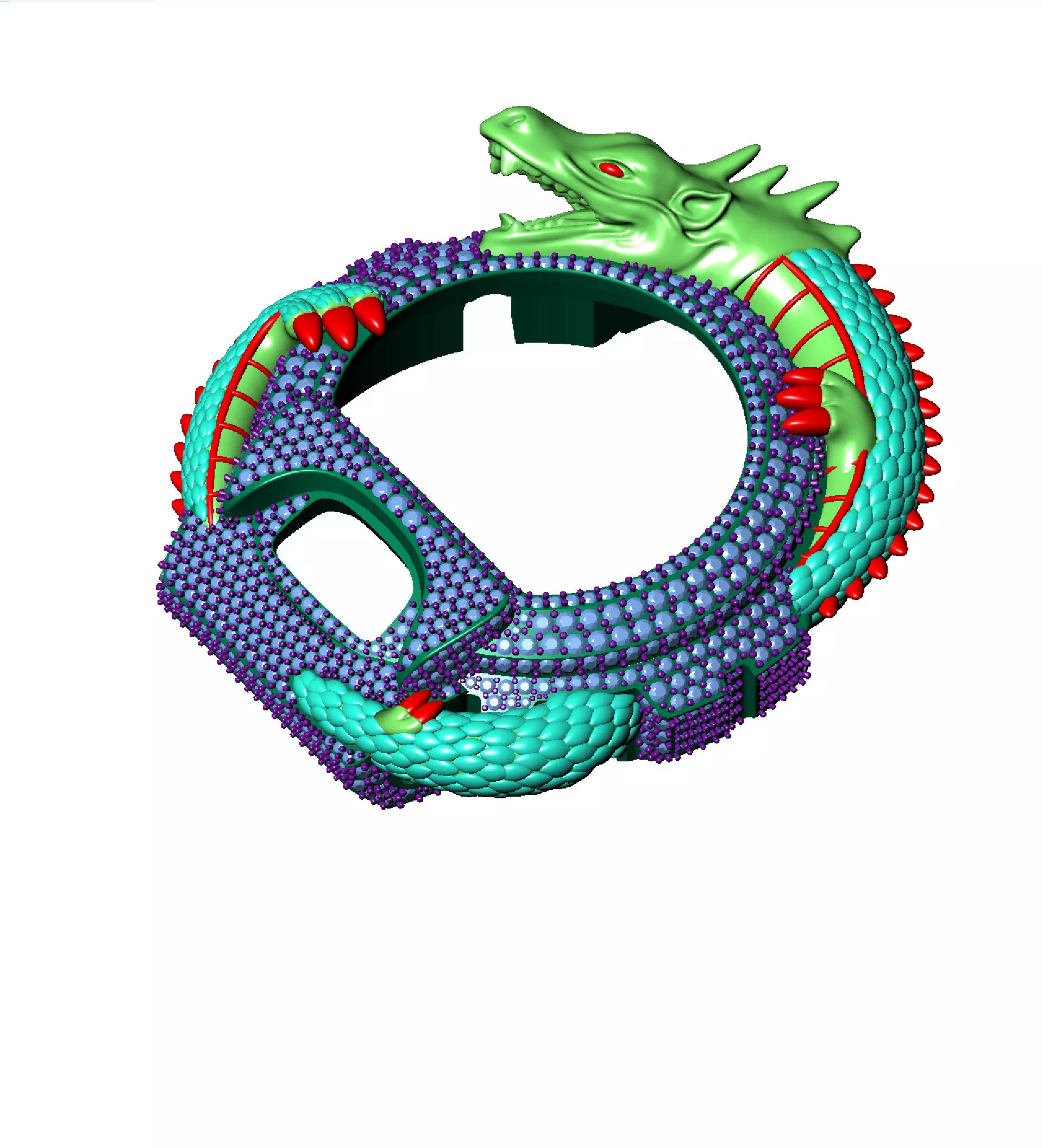 Dragon G-Shock  case 3D print model 3D print model 3D print model_8