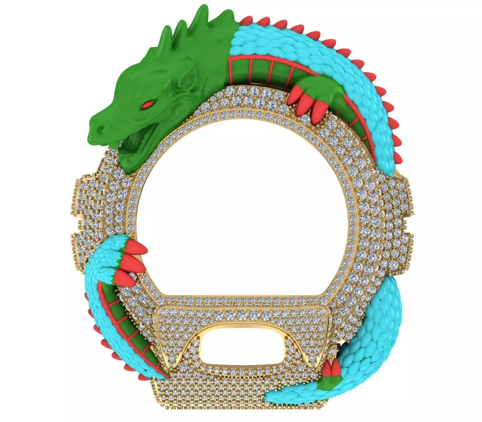 Dragon G-Shock  case 3D print model 3D print model 3D print model_1