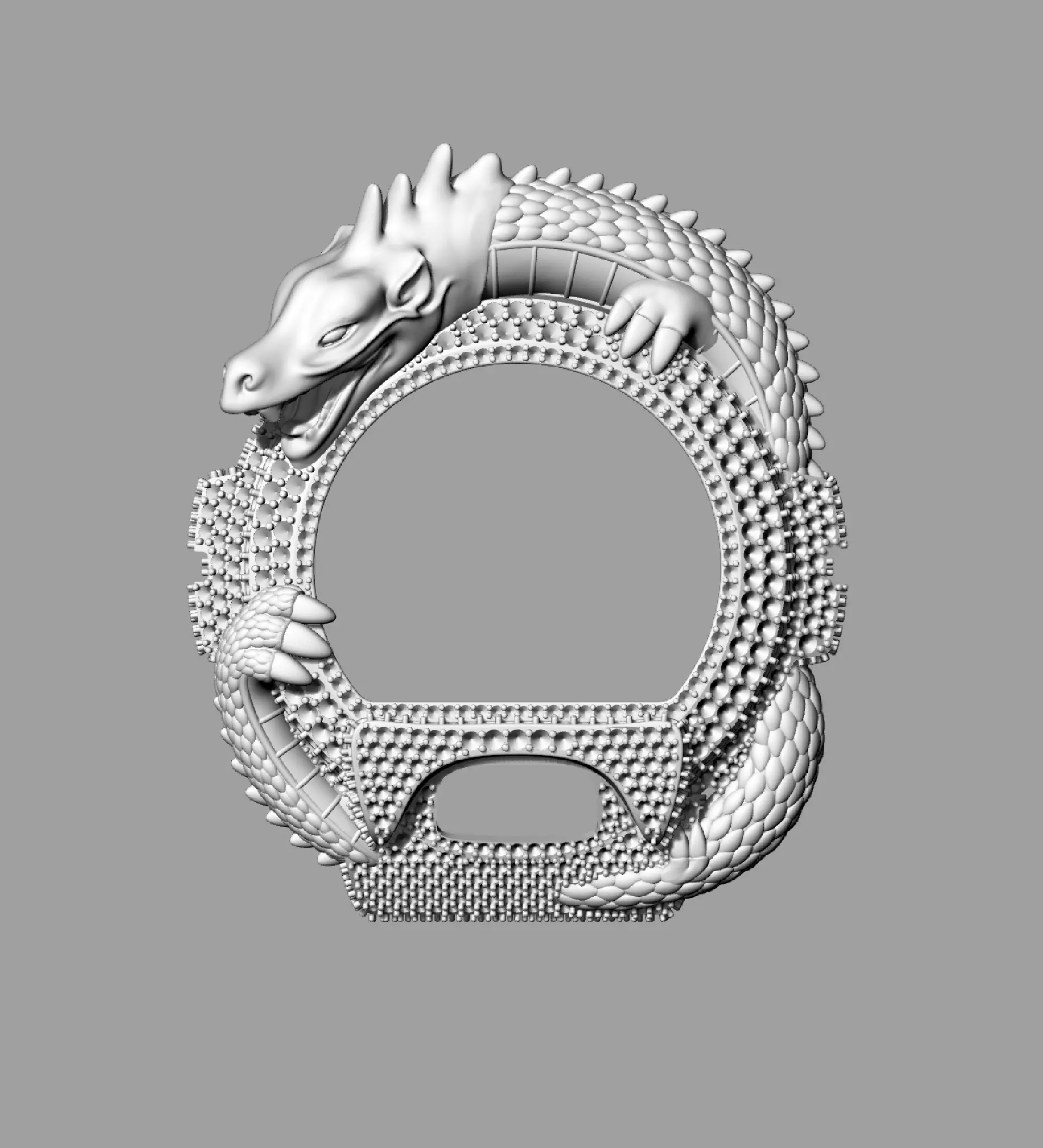 Dragon G-Shock  case 3D print model 3D print model 3D print model_9