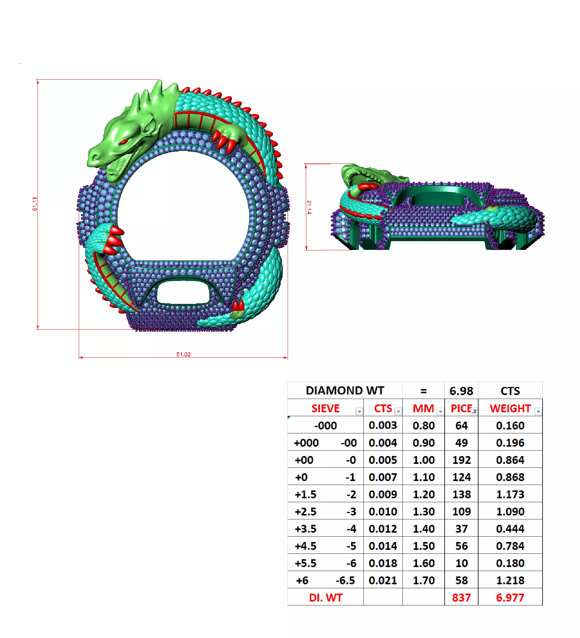 Dragon G-Shock  case 3D print model 3D print model 3D print model_7