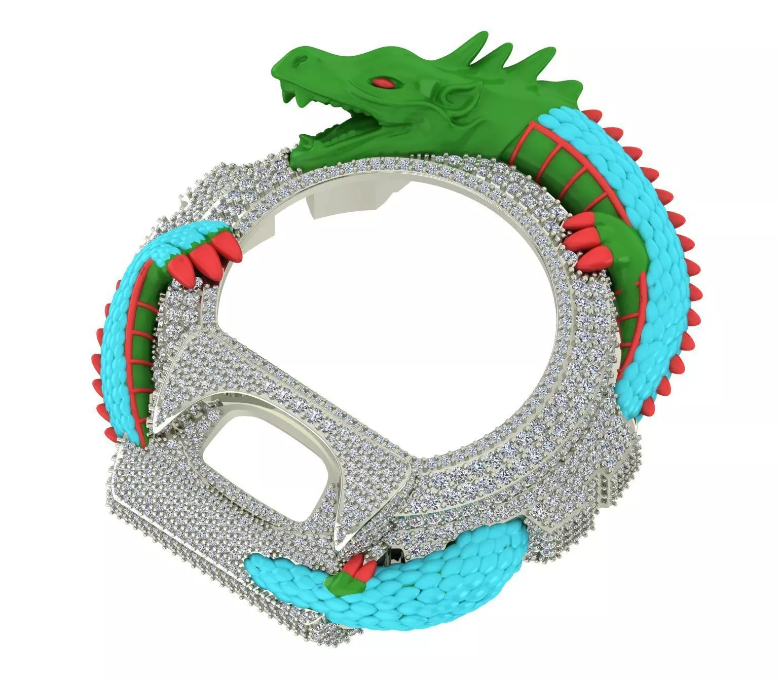 Dragon G-Shock  case 3D print model 3D print model 3D print model_5