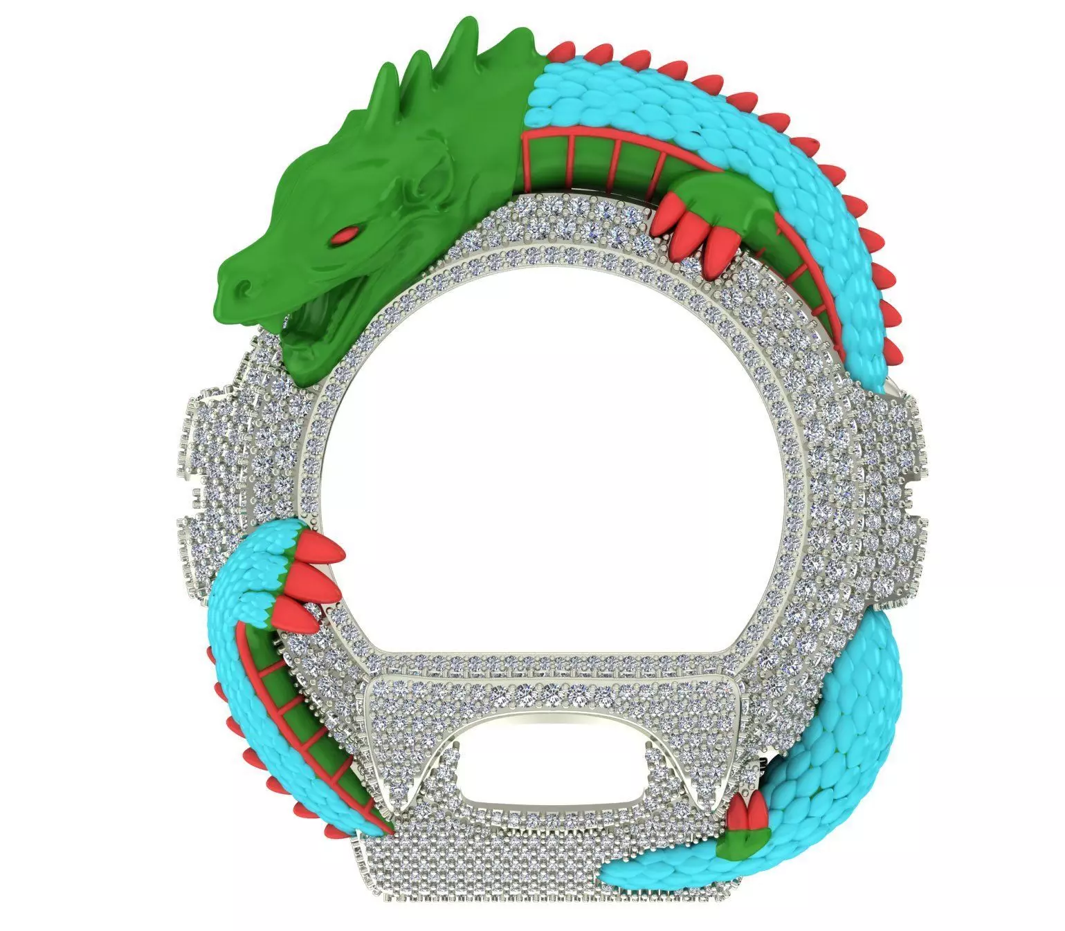 Dragon G-Shock  case 3D print model 3D print model 3D print model_0