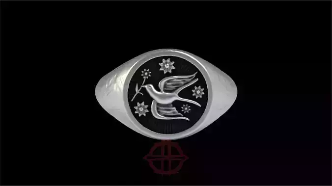 SWALLOW SIGNET RING