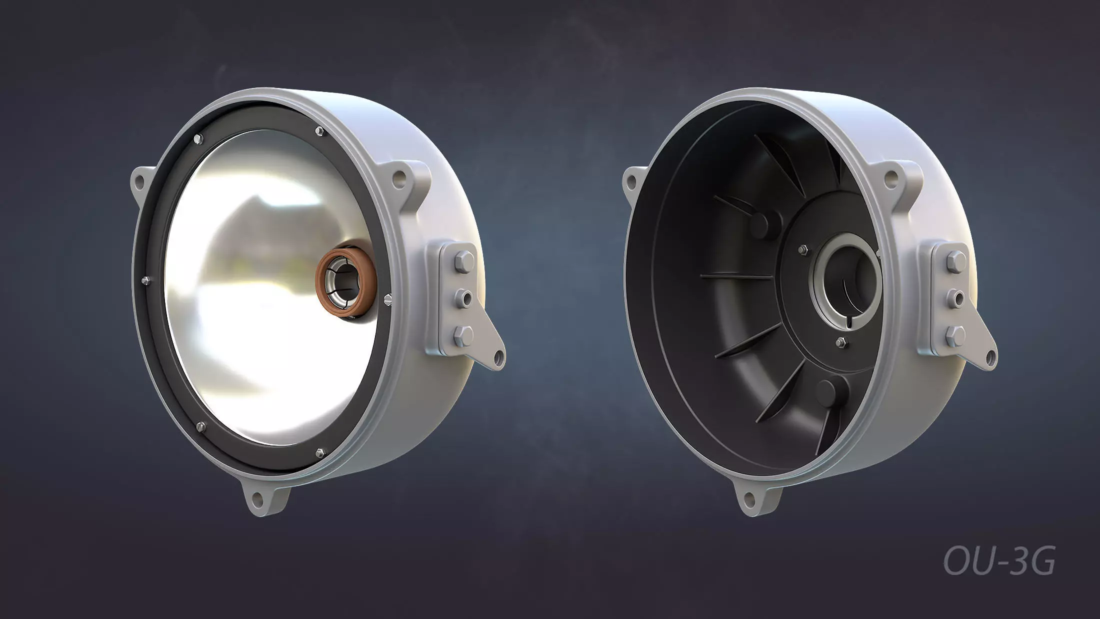 Soviet Military Lights High-Poly Collection 3D model_4