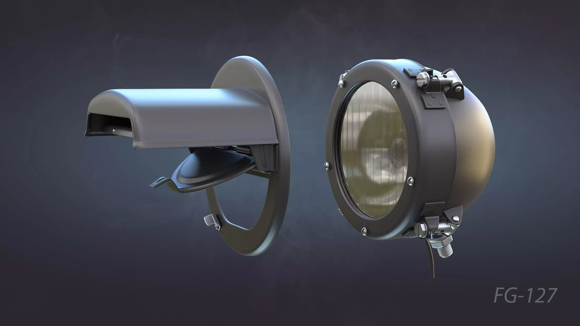 Soviet Military Lights High-Poly Collection 3D model_9