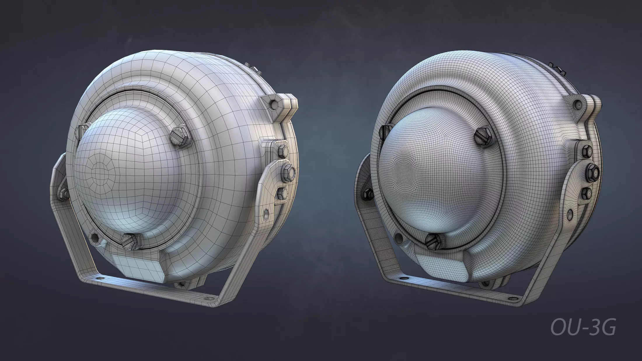 Soviet Military Lights High-Poly Collection 3D model_7