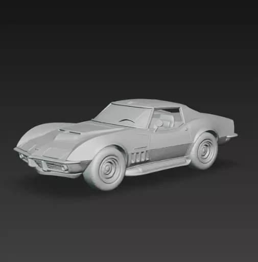 Chevrolette Corvette 1969 3D print model