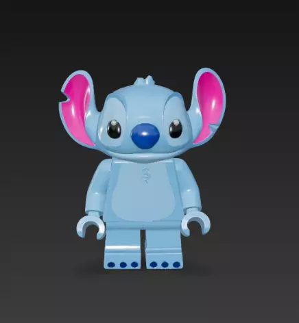 Stitch - Figura coleccionable 11 Lego 3D print model
