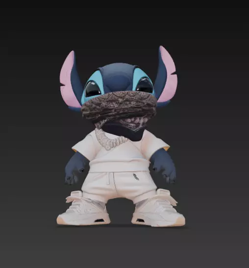 Stitch - gangster 3D print model