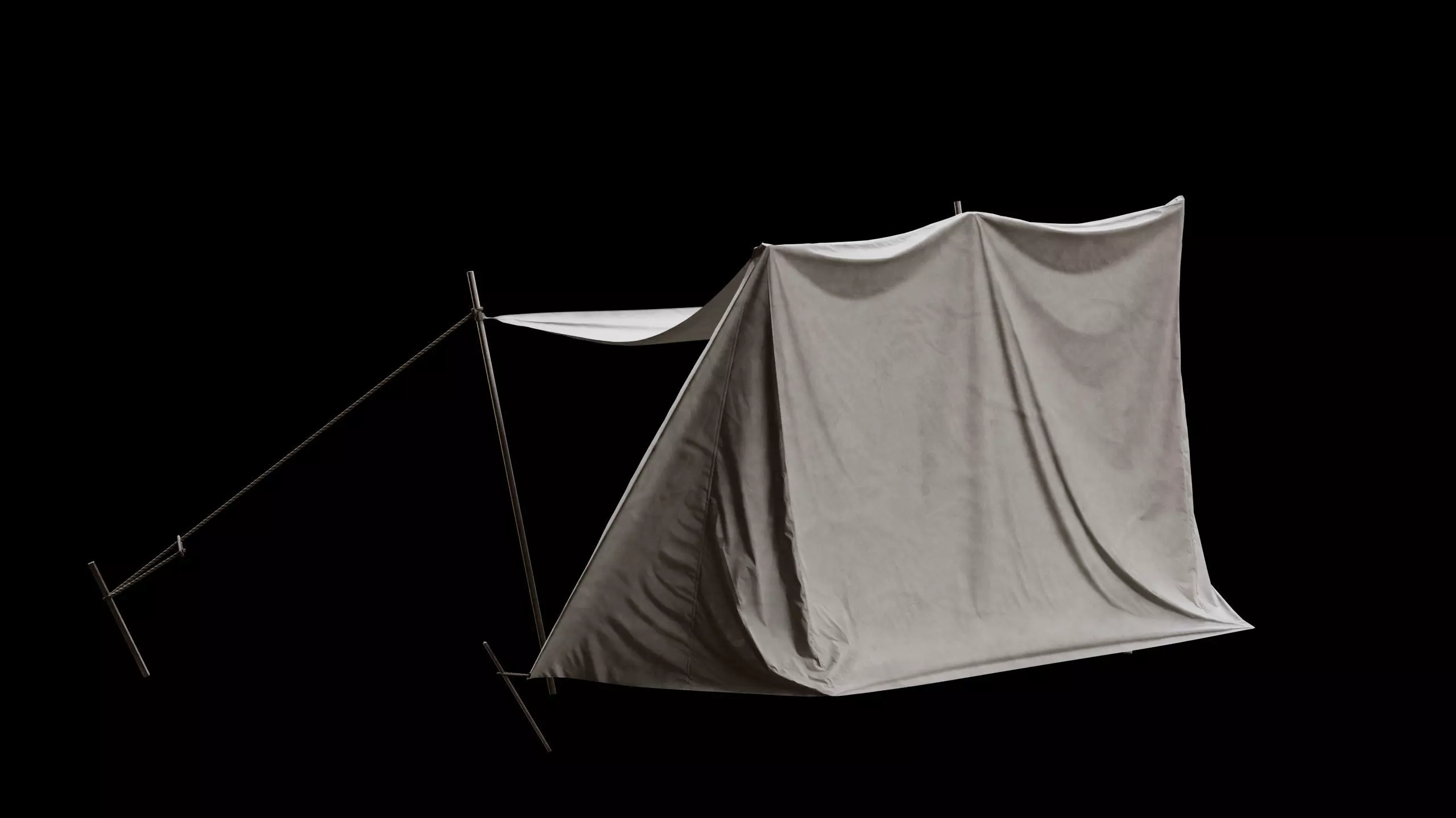 Medieval Tent 03 Low-poly 3D model_3