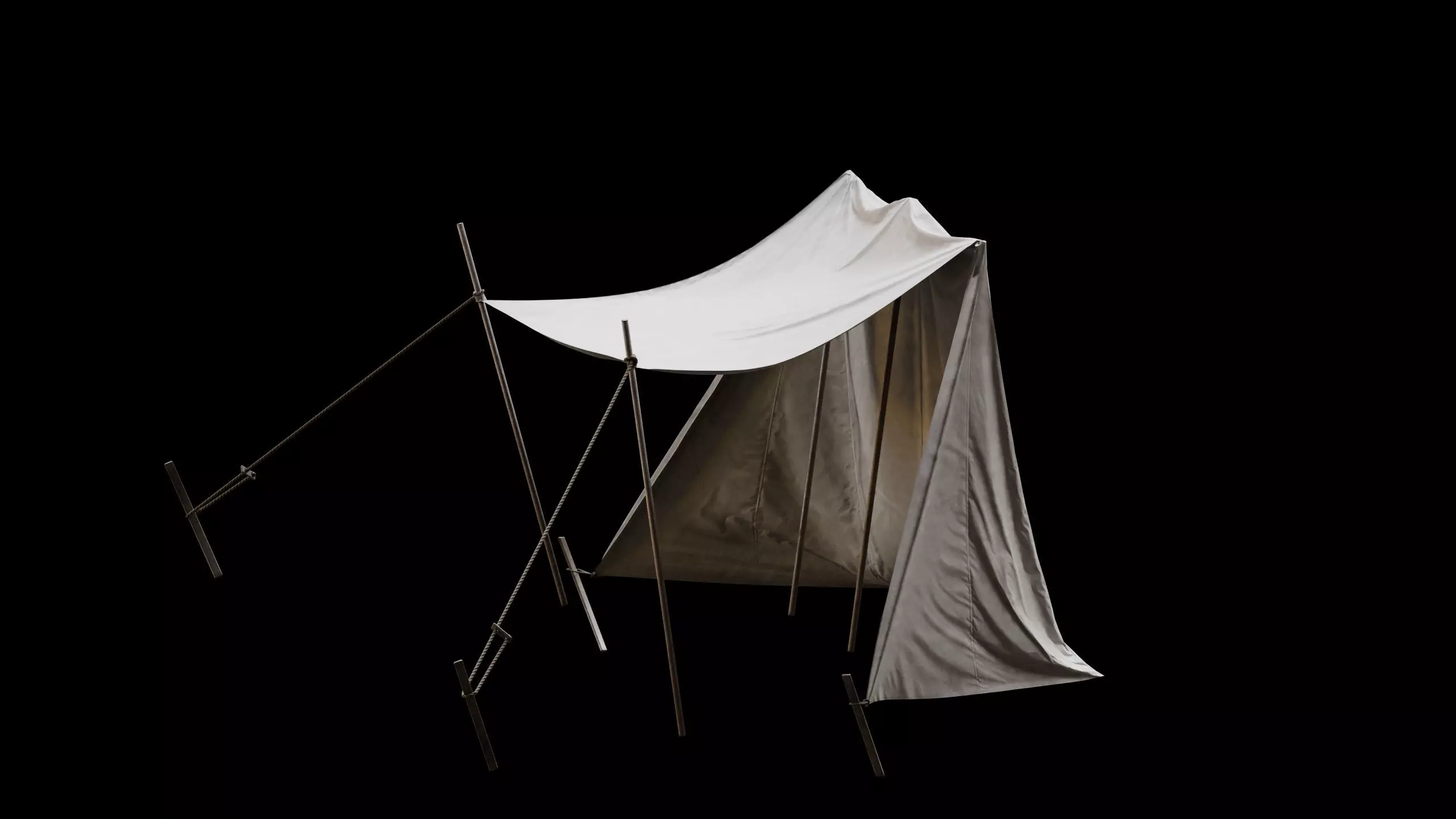 Medieval Tent 03 Low-poly 3D model_2
