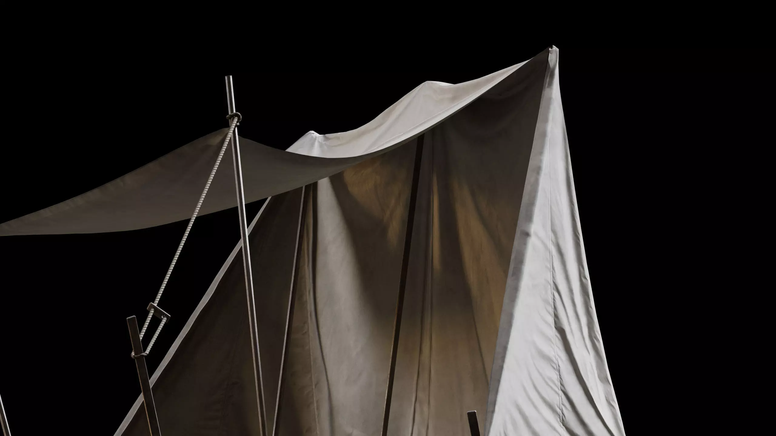 Medieval Tent 03 Low-poly 3D model_9