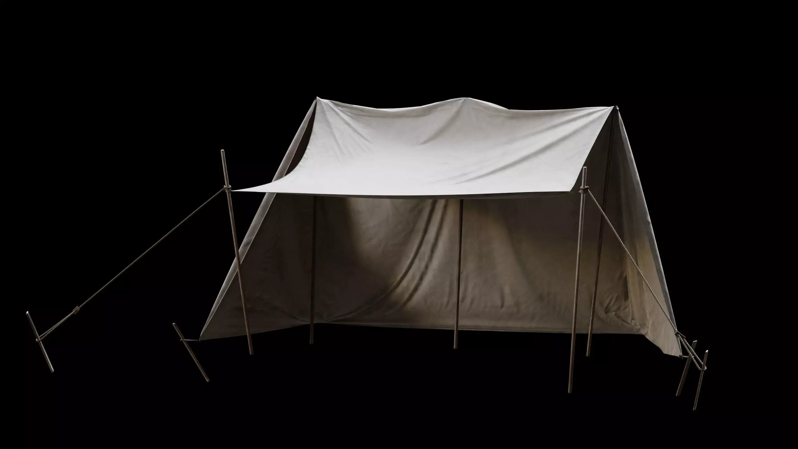 Medieval Tent 03 Low-poly 3D model_0