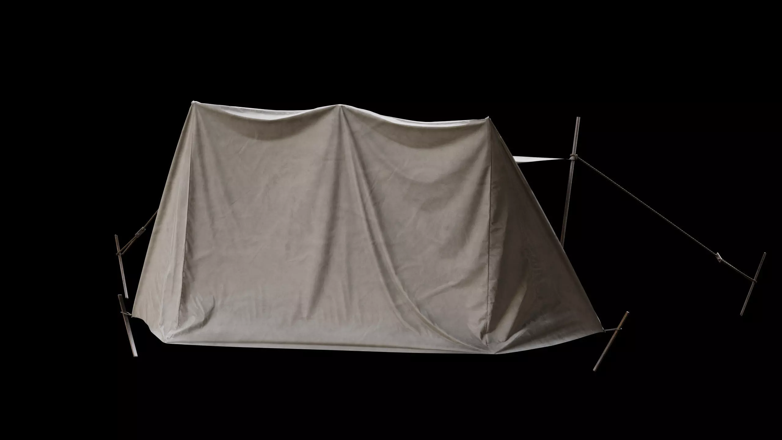 Medieval Tent 03 Low-poly 3D model_4