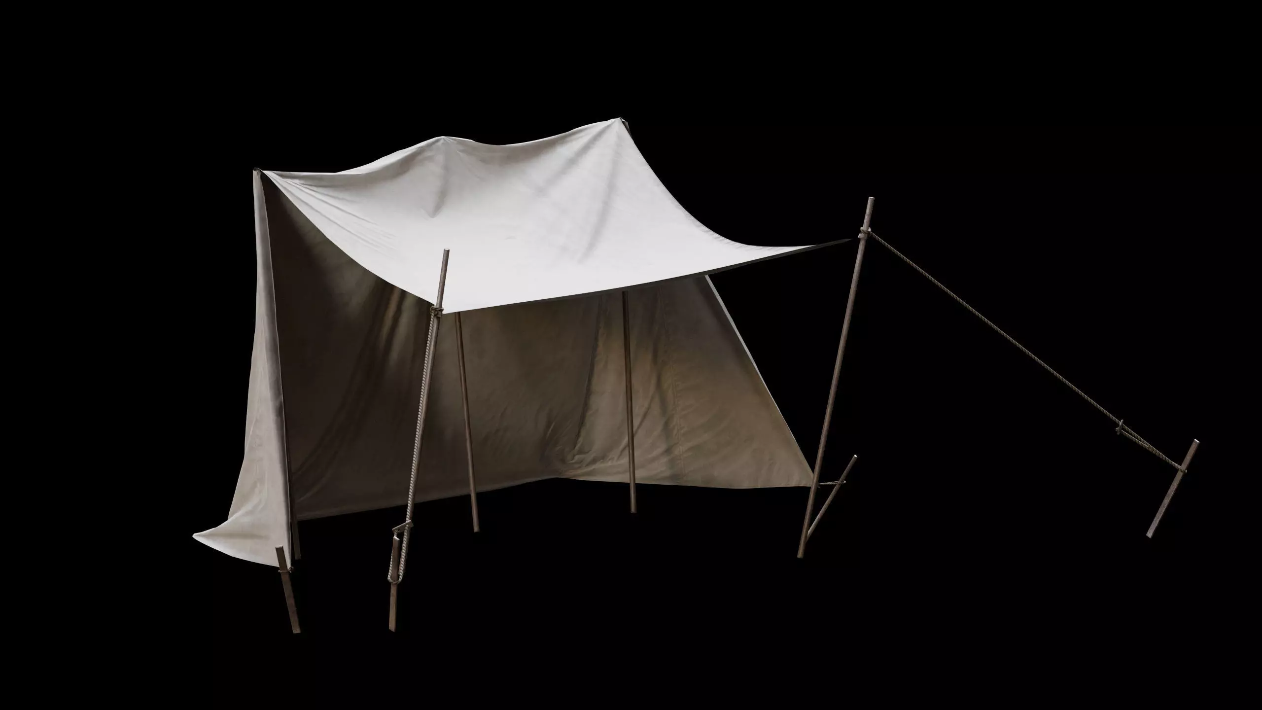 Medieval Tent 03 Low-poly 3D model_6