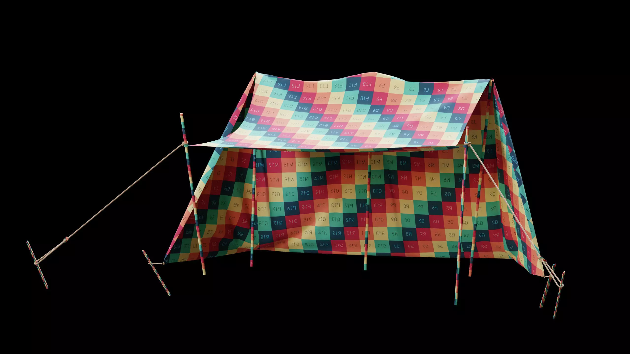 Medieval Tent 03 Low-poly 3D model_11