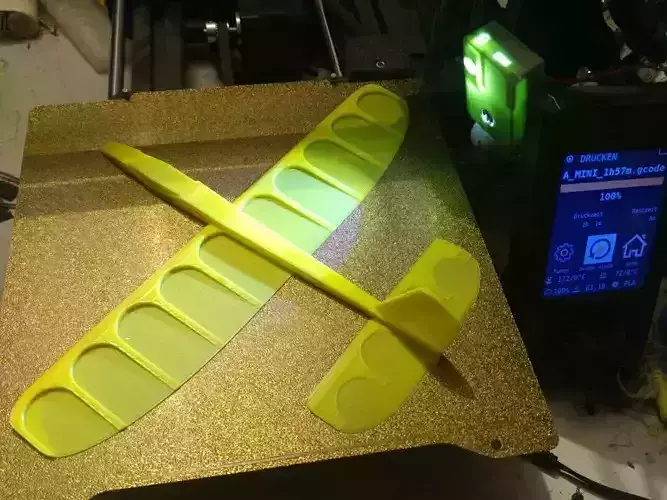 Printable Glider Toy Airplane  Easy Assembly Foam Style STL 