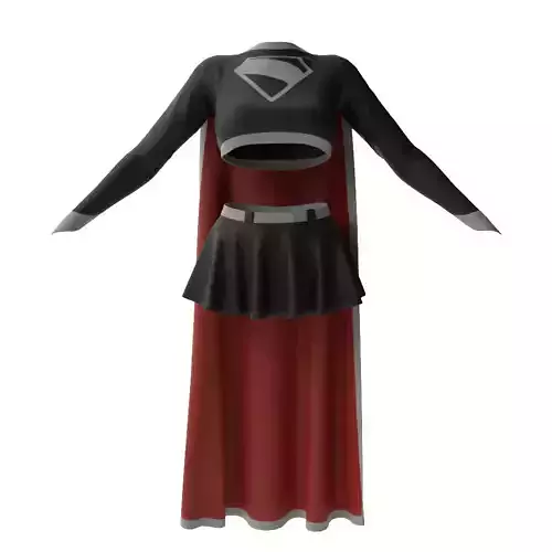 Cute Super Girl Outfit - Blender