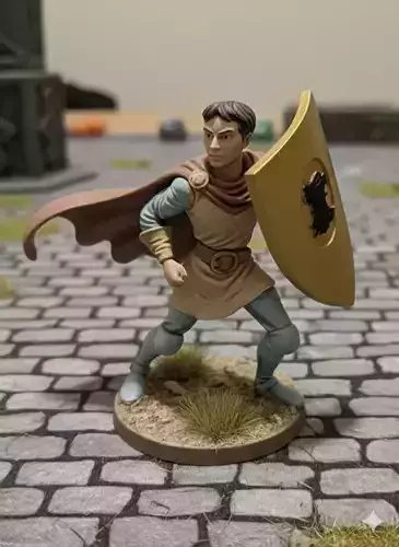 Eric the Cavalier Hero from Dungeons and Dragons 3D print model